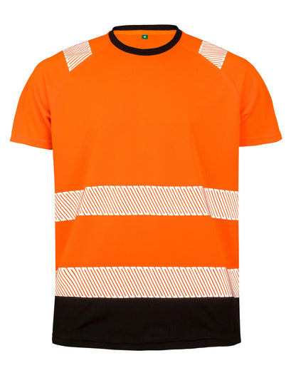 R502X - Recycled Safety T-Shirt - Fluorescent Orange