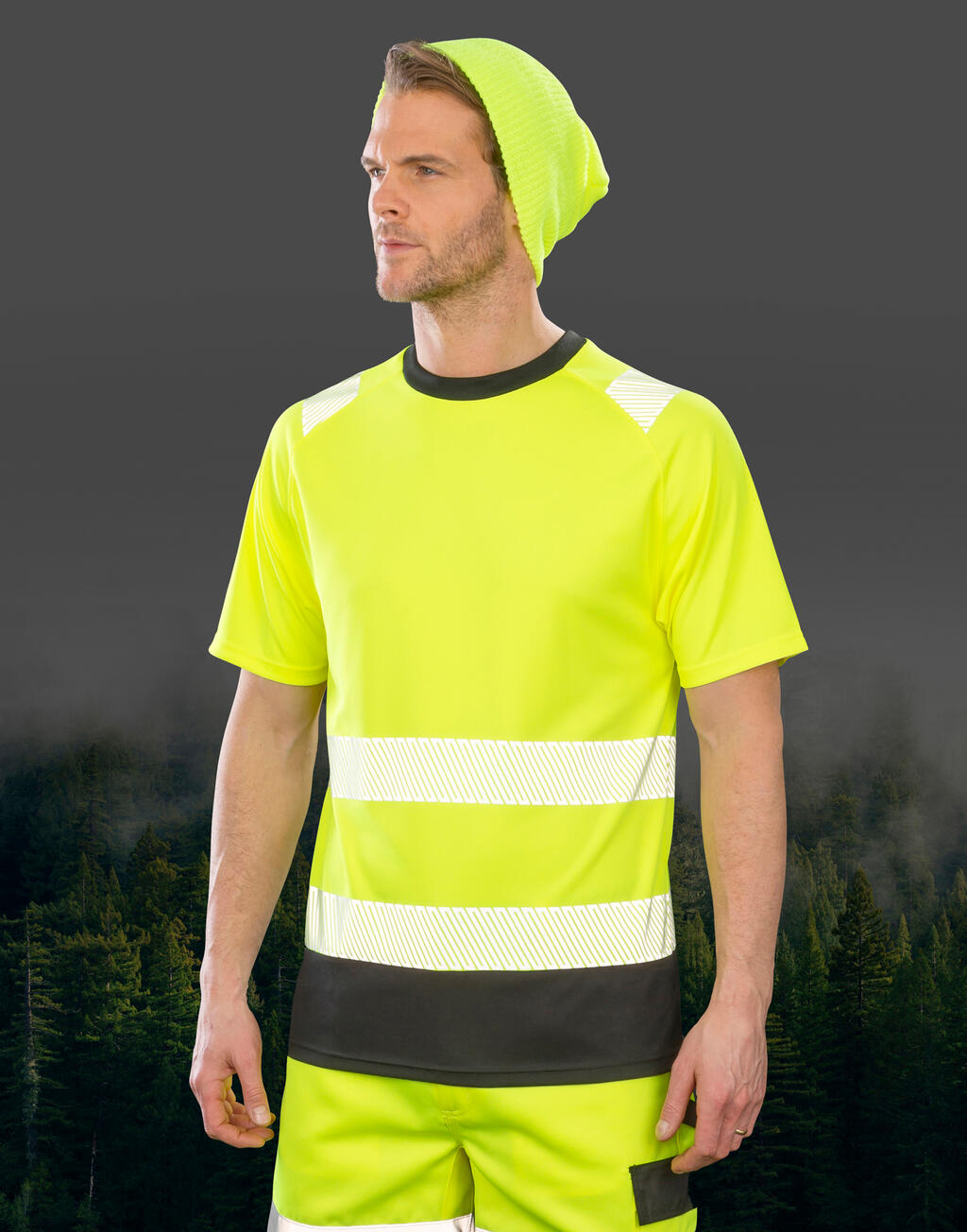 R502X - Recycled Safety T-Shirt - Fluorescent Yellow