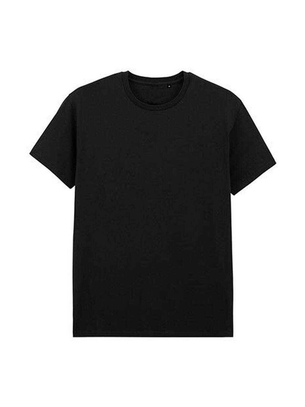 30NLB0 - Light Cotton Adult No Label T-Shirt - Black
