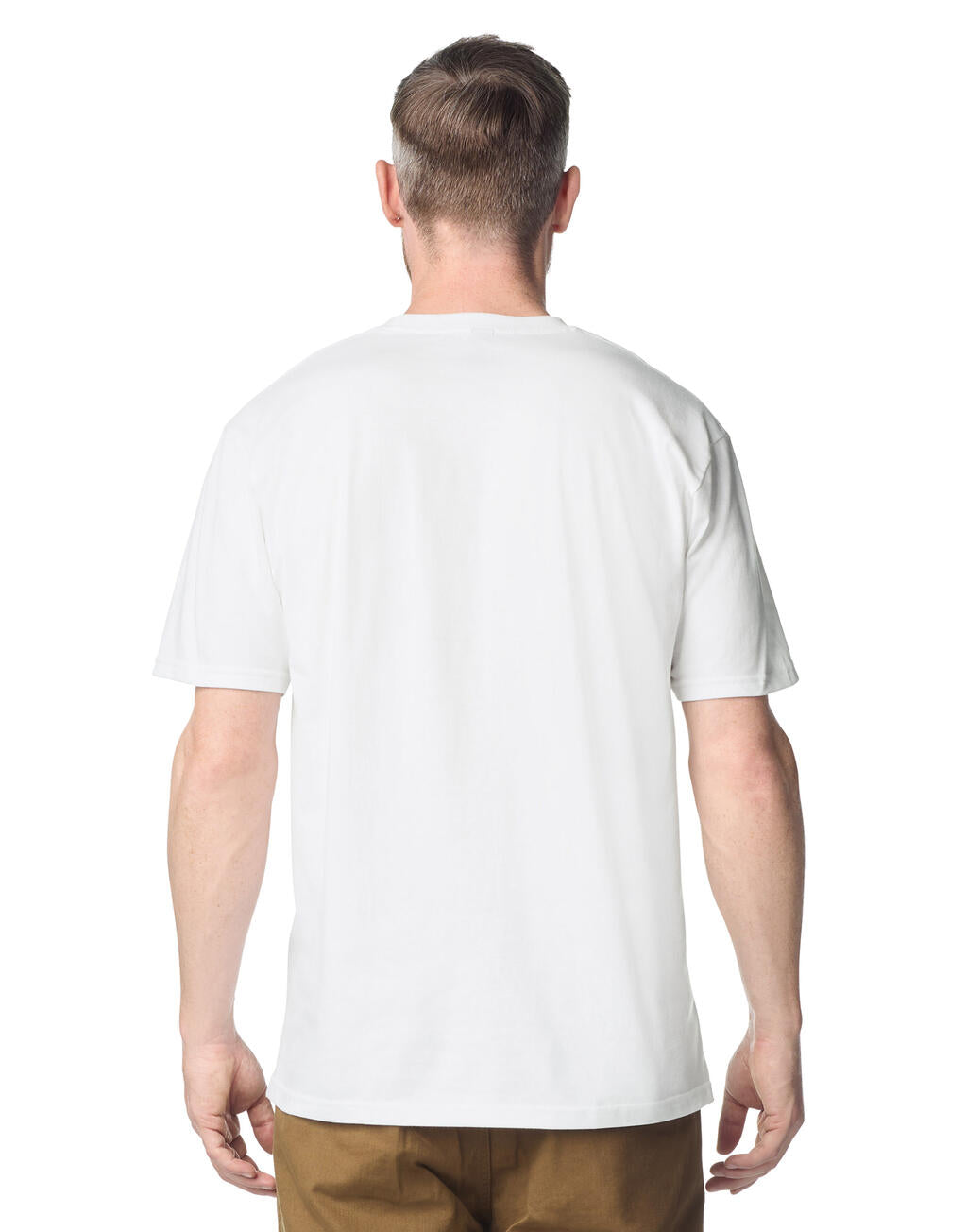 65ENLB0 - Softstyle Midweight Adult No Label Enzyme Wash T-S - White