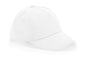 B63NB - Junior Organic Cotton 5 Panel Cap - White