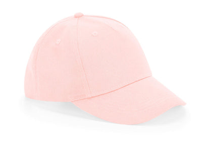 B63NB - Junior Organic Cotton 5 Panel Cap - Powder Pink