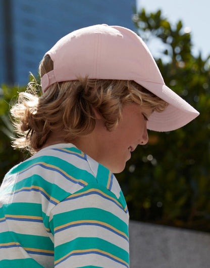 B63NB - Junior Organic Cotton 5 Panel Cap - Powder Pink