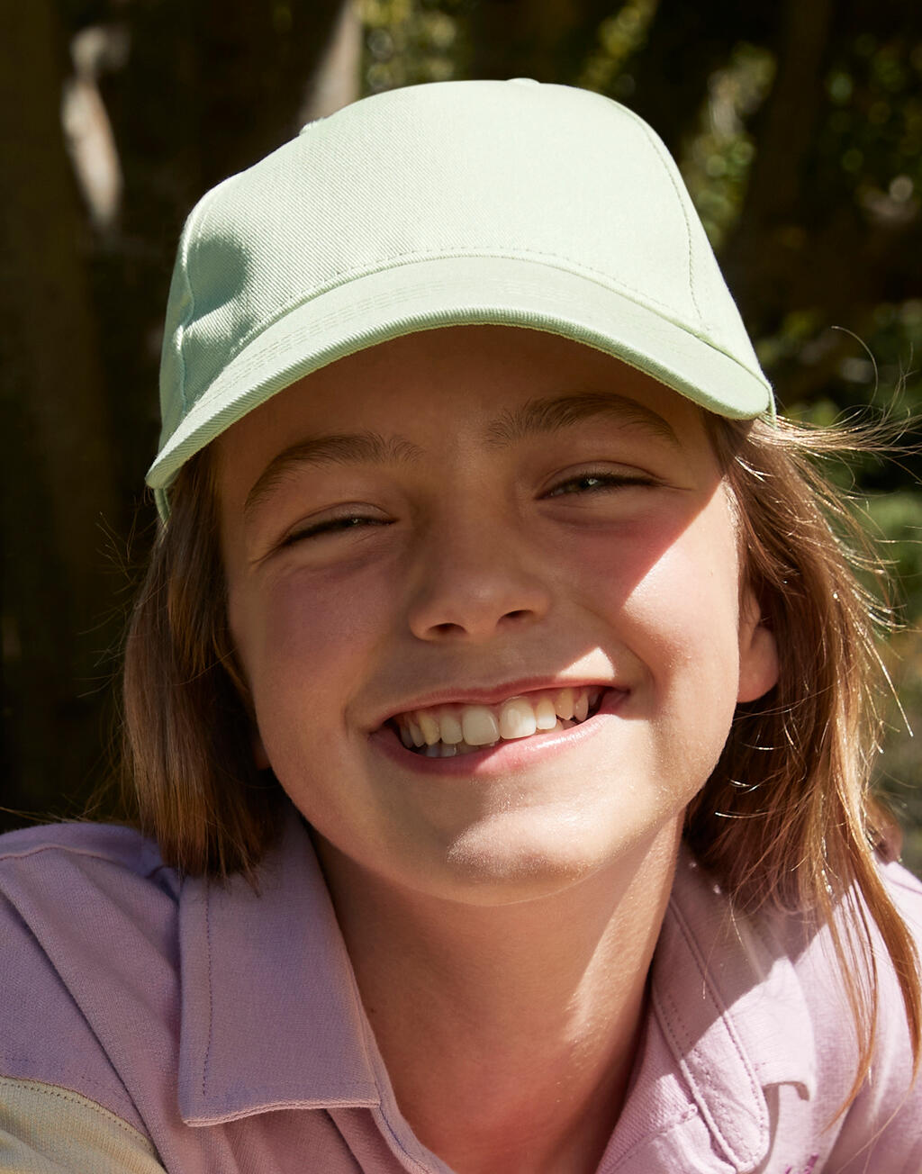 B63NB - Junior Organic Cotton 5 Panel Cap - Pistachio