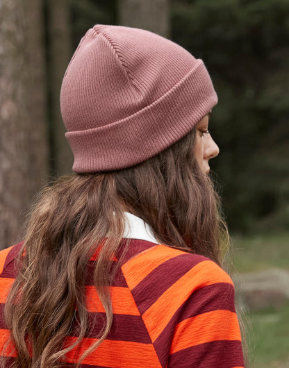 B45N - Organic Cotton Original Cuffed Beanie - Rose Pink