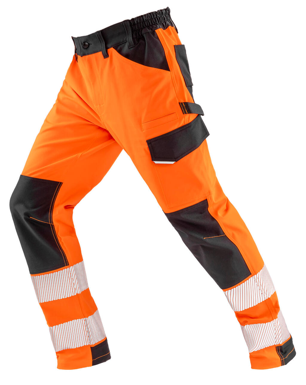 R517X - Recycled Stretch Safety Trouser - Fluo Orange