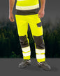 R517X - Recycled Stretch Safety Trouser - Fluo Yellow