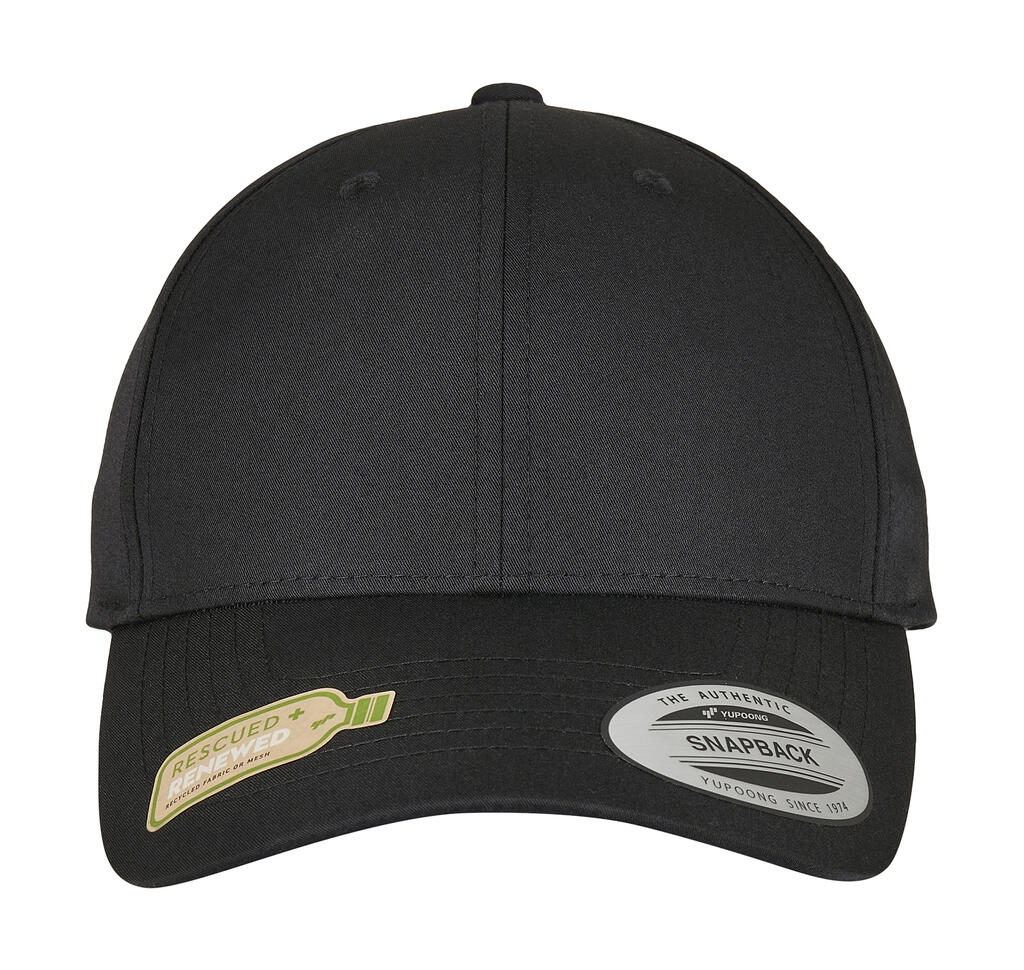 7706RS - Flexfit Recycled Poly Twill Snapback - Black
