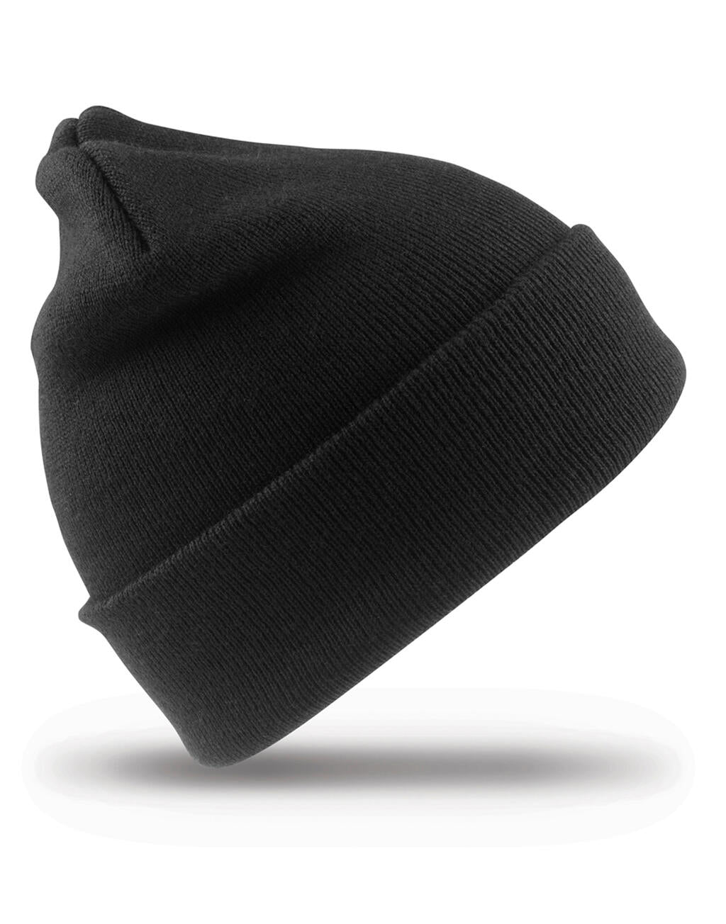 RC929X - Recycled Woolly Ski Hat - Black