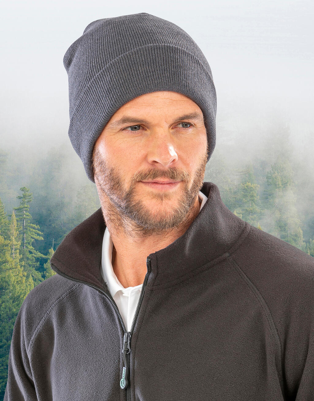 RC929X - Recycled Woolly Ski Hat - Charcoal