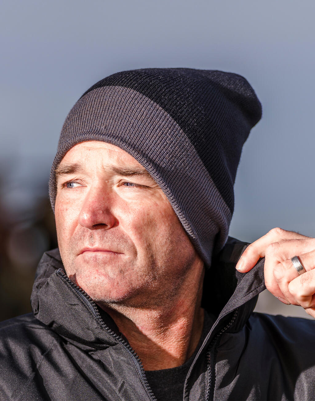 RC930X - Recycled Black Compass Beanie - Black/Grey