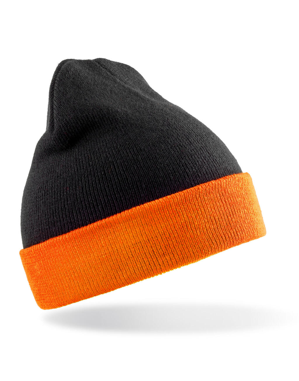 RC930X - Recycled Black Compass Beanie - Black/Orange
