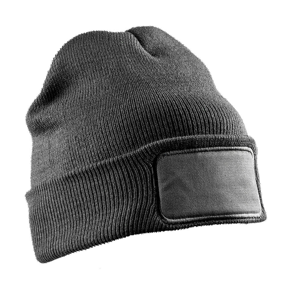 RC927X - Recycled Double Knit Printers Beanie - Grey