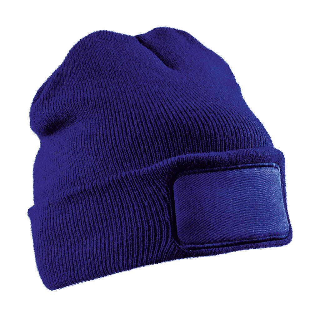 RC927X - Recycled Double Knit Printers Beanie - Royal