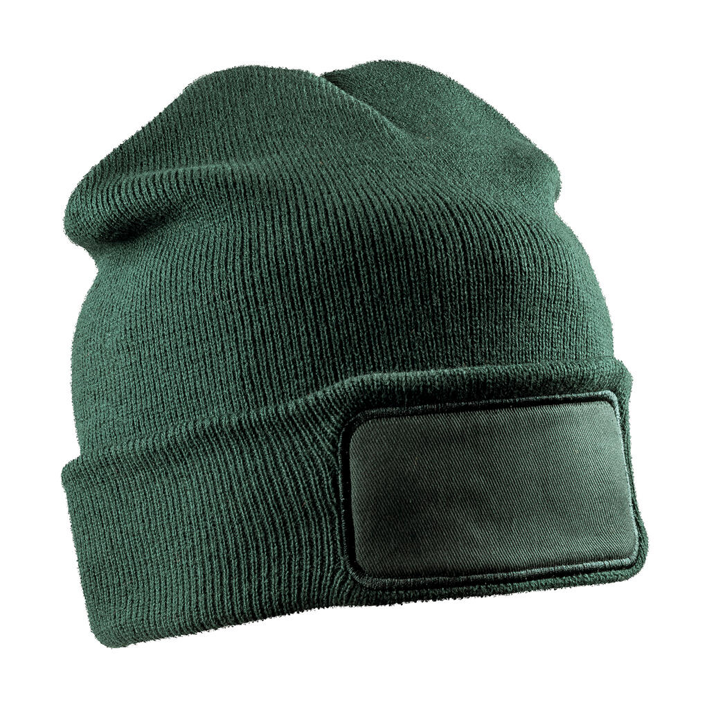 RC927X - Recycled Double Knit Printers Beanie - Bottle Green