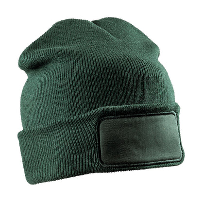 RC927X - Recycled Double Knit Printers Beanie - Bottle Green