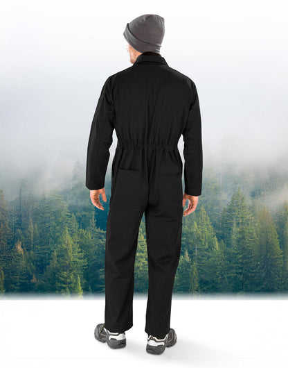 R510X - Recycled Action Overall with Zip Front - Black