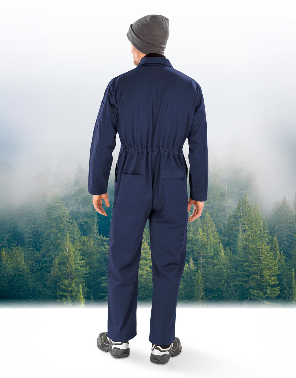 R510X - Recycled Action Overall with Zip Front - Navy