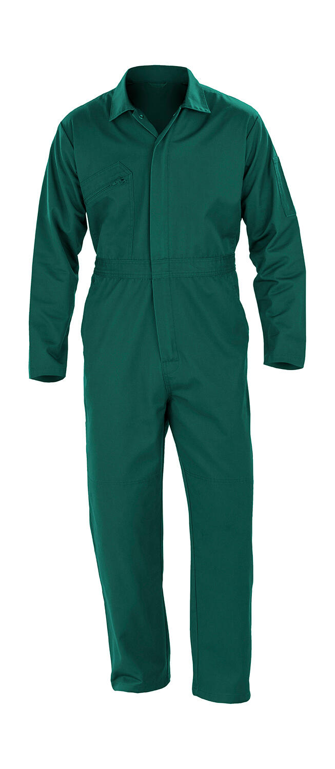 R510X - Recycled Action Overall with Zip Front - Bottle Green