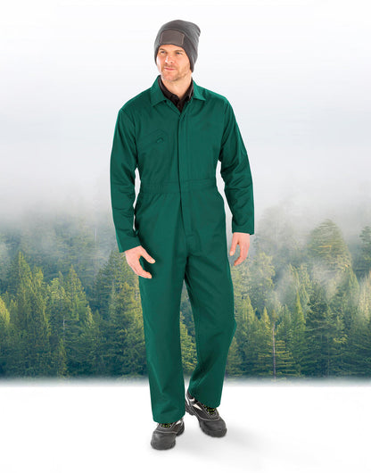 R510X - Recycled Action Overall with Zip Front - Bottle Green