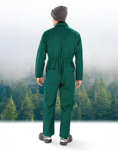 R510X - Recycled Action Overall with Zip Front - Bottle Green