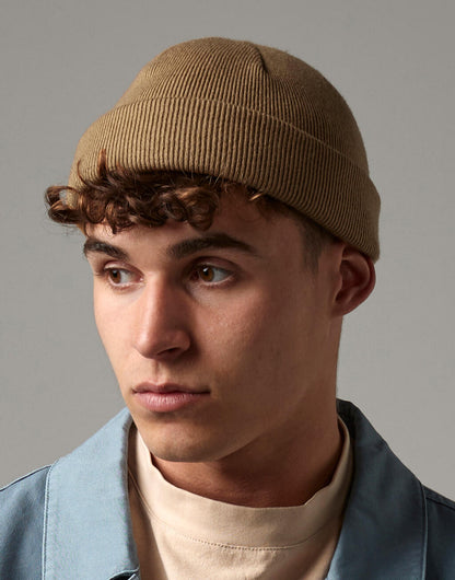 B43R - Recycled Mini Fisherman Beanie - Biscuit