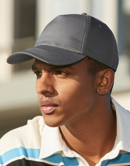 B649 - Urbanwear 5 Panel Snapback - Light Grey