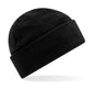 B243R - Recycled Fleece Cuffed Beanie - Black