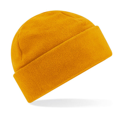 B243R - Recycled Fleece Cuffed Beanie - Mustard