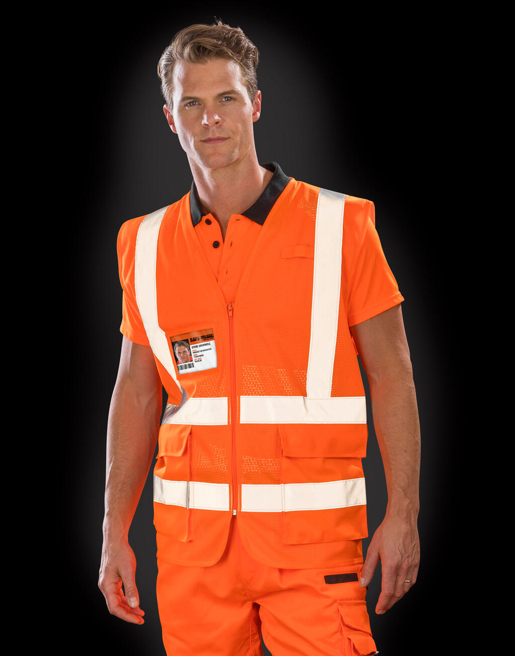 R479X - Executive Cool Mesh Safety Vest - Fluorescent Orange
