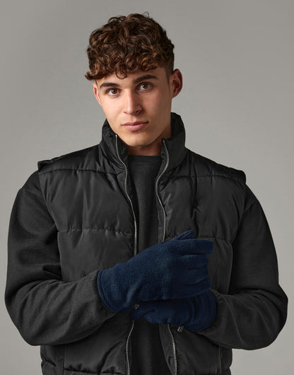 B298R - Recycled Fleece Gloves - French Navy