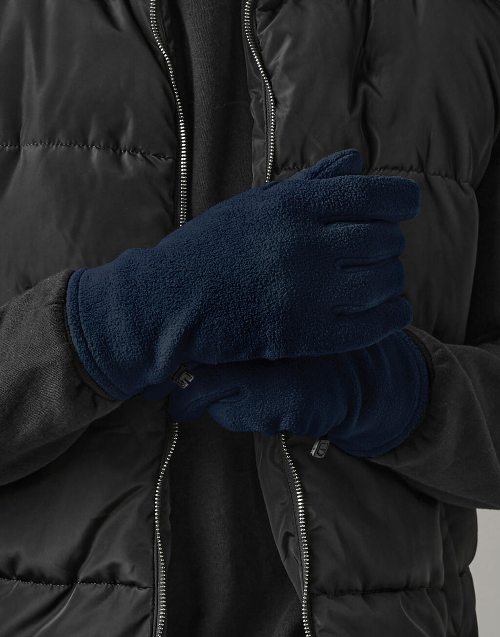 B298R - Recycled Fleece Gloves - French Navy
