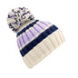 B392 - Hygge Striped Beanie - Blueberry Cheesecake