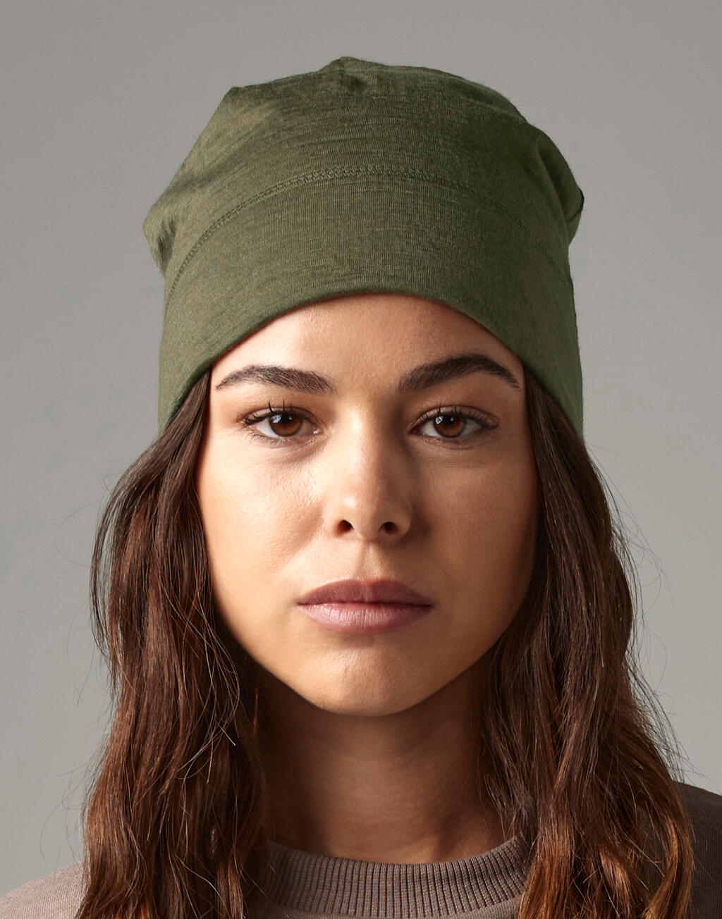 B370 - Merino Beanie - Military Green