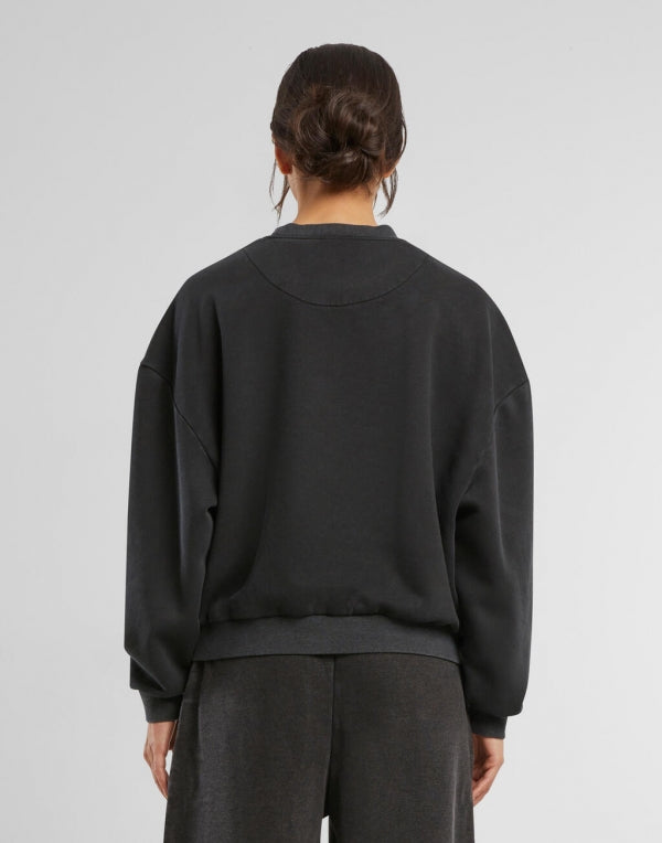 BY301 - Sudadera de Cuello Redondo Vintage Heavy Mujer