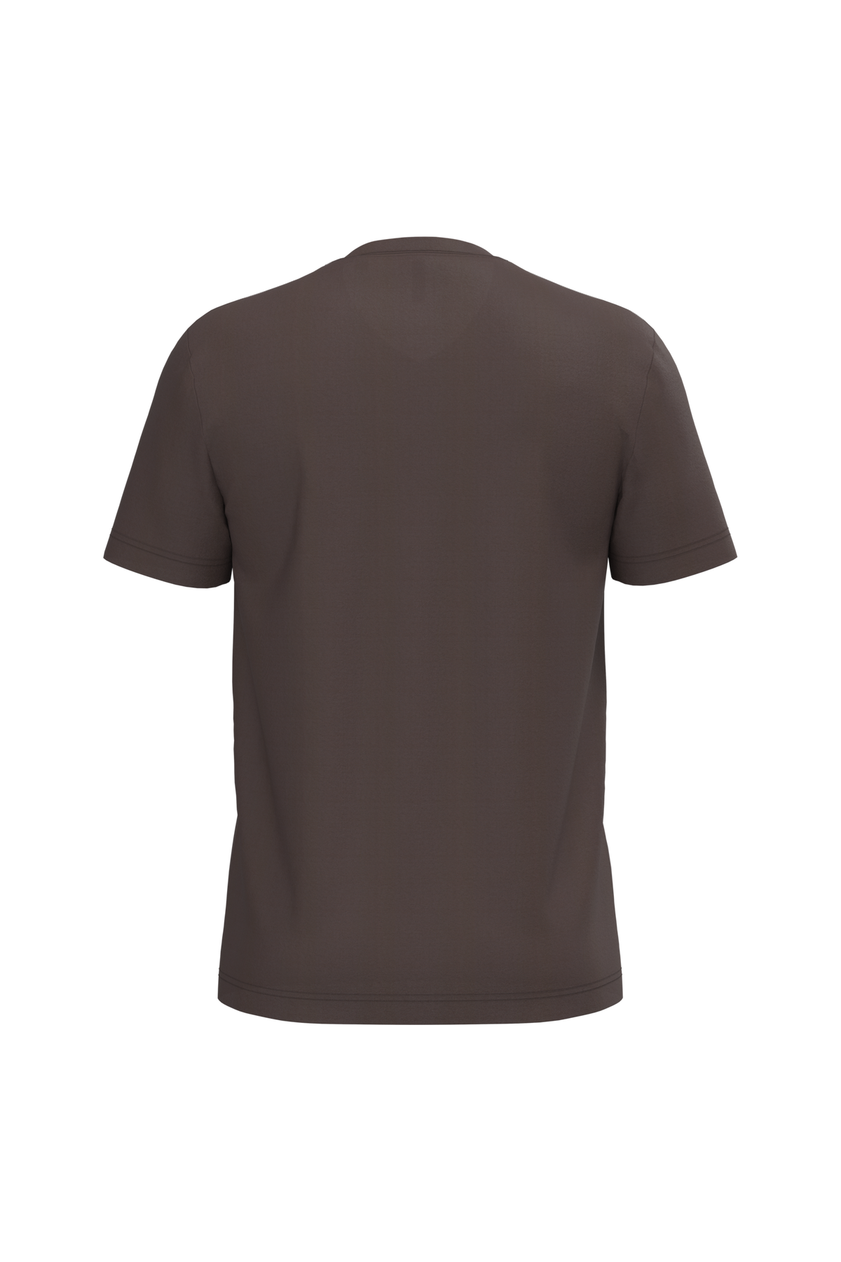 K357 - Camiseta manga corta y cuello de pico - Chocolate - trasera