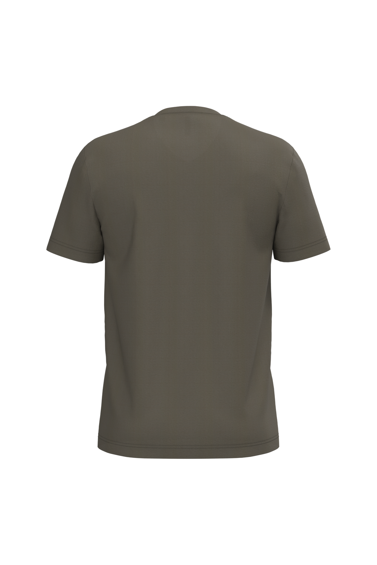 K357 - Camiseta manga corta y cuello de pico - Dark Khaki - trasera