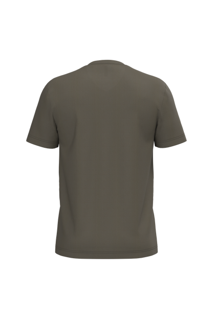 K357 - Camiseta manga corta y cuello de pico - Dark Khaki - trasera