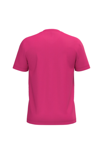 K357 - Camiseta manga corta y cuello de pico - Fuchsia - trasera