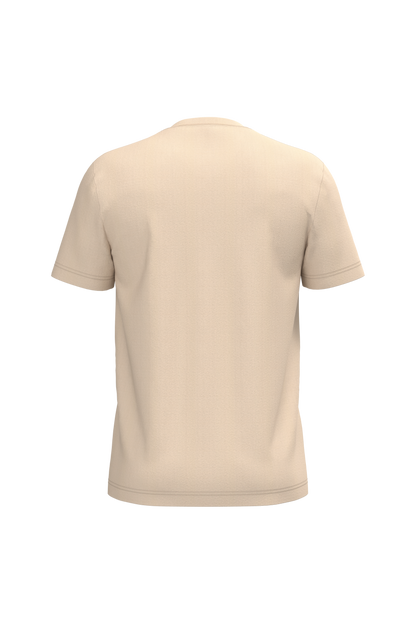 K357 - Camiseta manga corta y cuello de pico - Light Sand - trasera