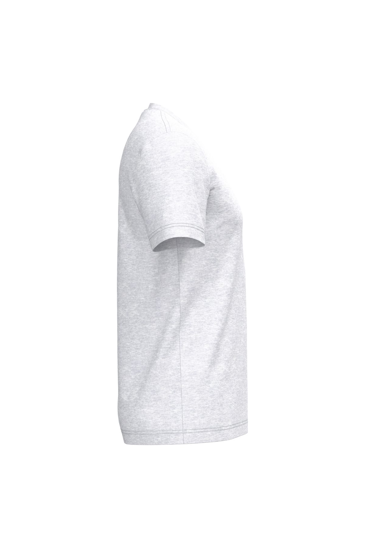 K357 - Camiseta manga corta y cuello de pico - Ash Heather - lateral