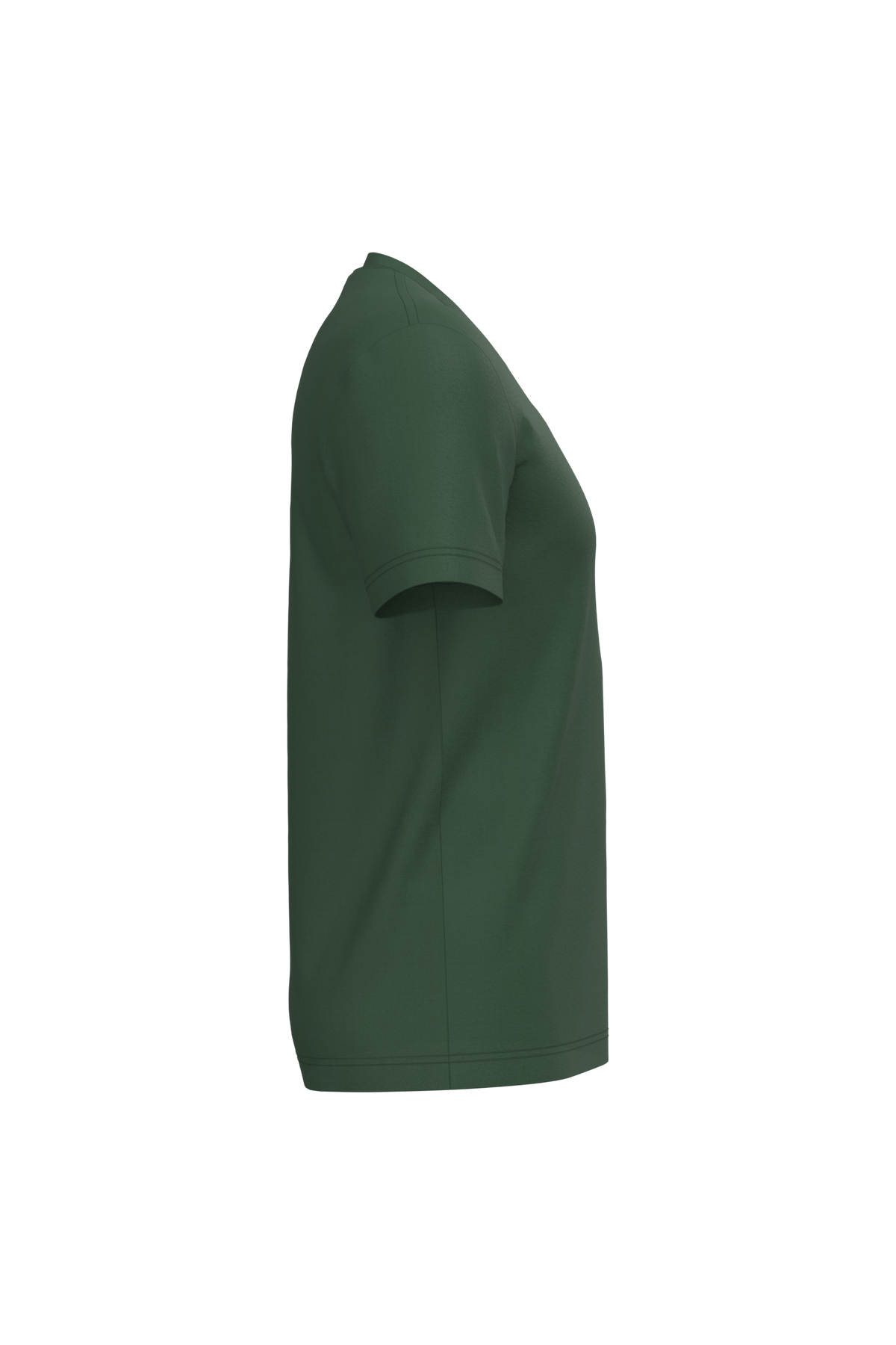 K357 - Camiseta manga corta y cuello de pico - Forest Green - lateral