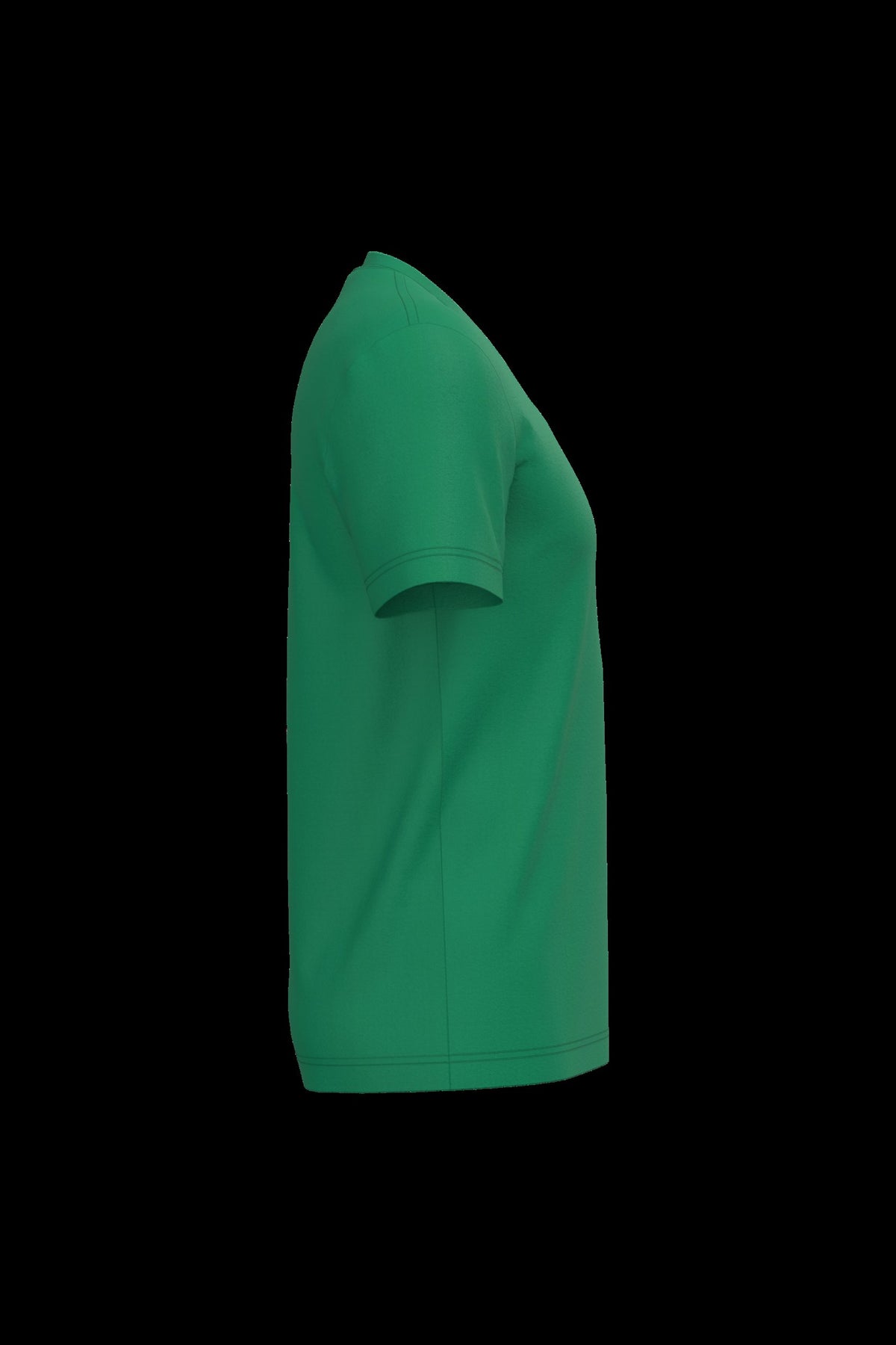 K357 - Camiseta manga corta y cuello de pico - Kelly Green - lateral