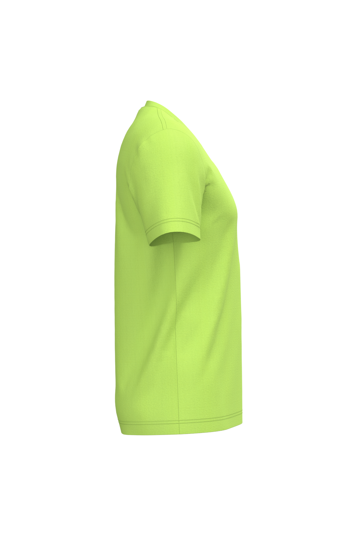 K357 - Camiseta manga corta y cuello de pico - Lime - lateral
