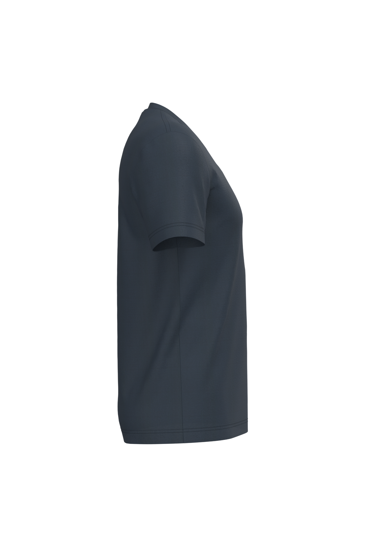 K357 - Camiseta manga corta y cuello de pico - Navy - lateral