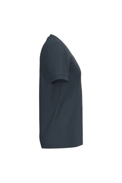 K357 - Camiseta manga corta y cuello de pico - Navy - lateral