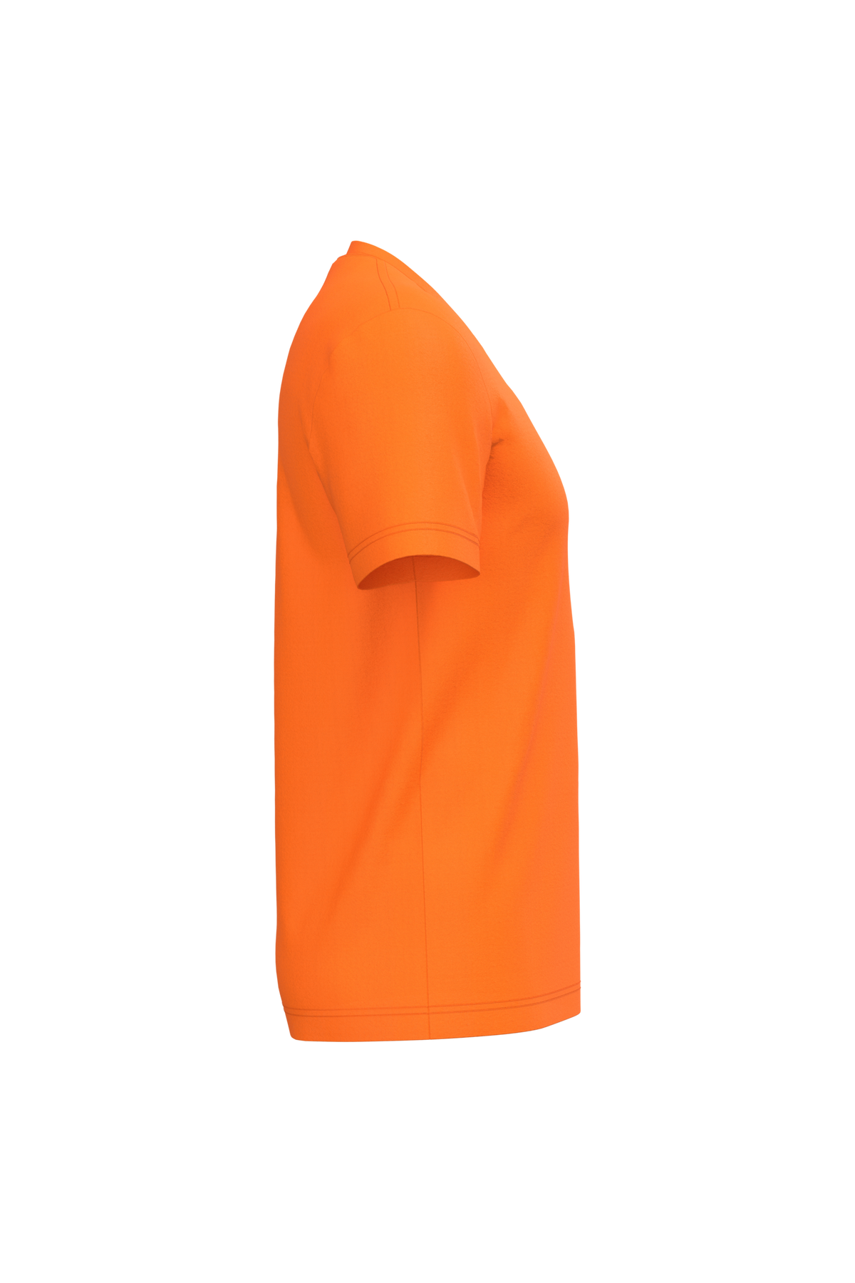 K357 - Camiseta manga corta y cuello de pico - Orange - lateral