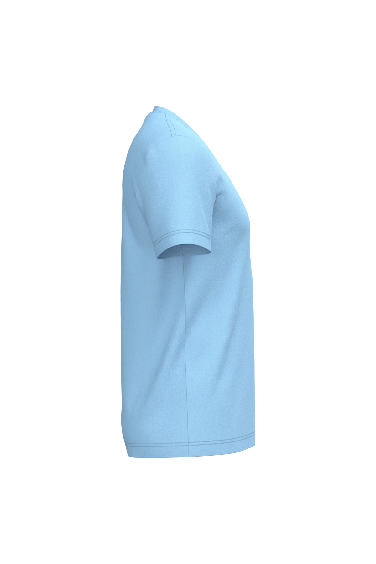 K357 - Camiseta manga corta y cuello de pico - Sky Blue - lateral