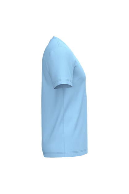 K357 - Camiseta manga corta y cuello de pico - Sky Blue - lateral