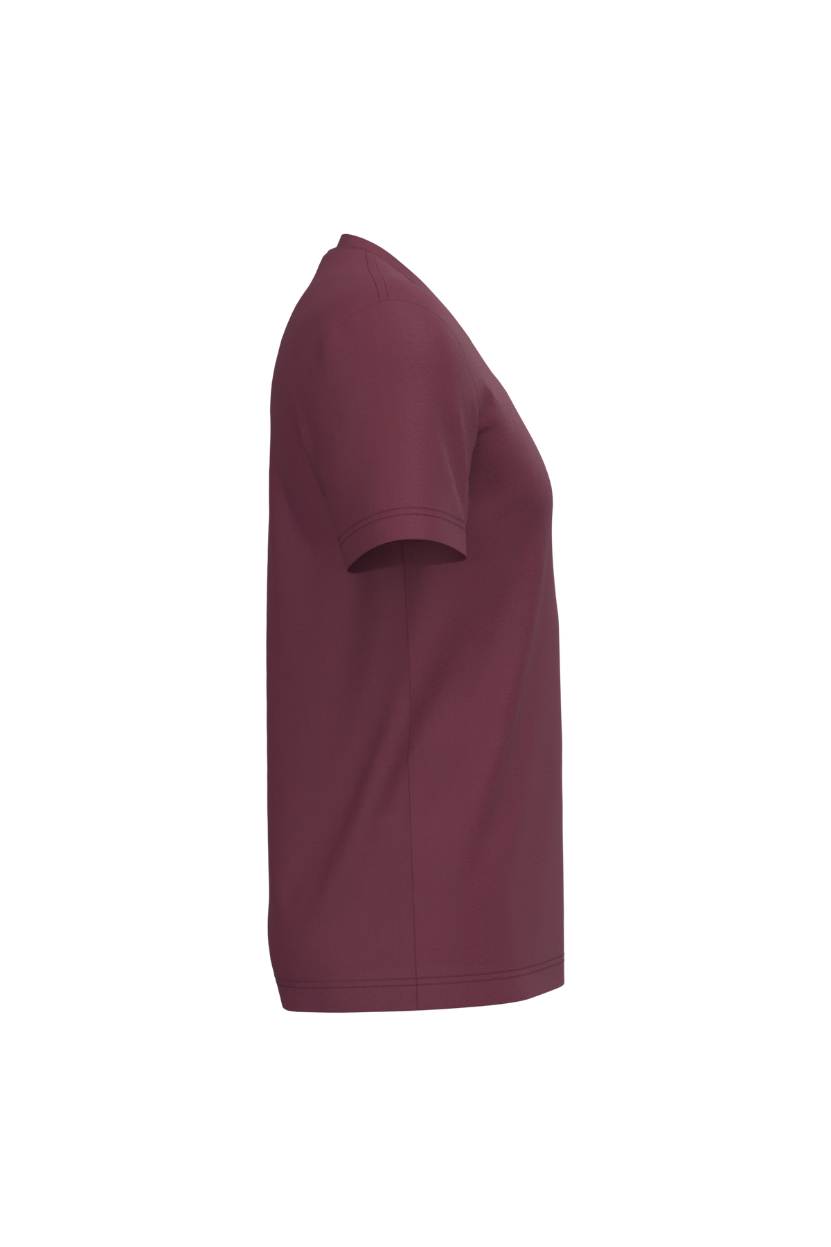 K357 - Camiseta manga corta y cuello de pico - Wine - lateral